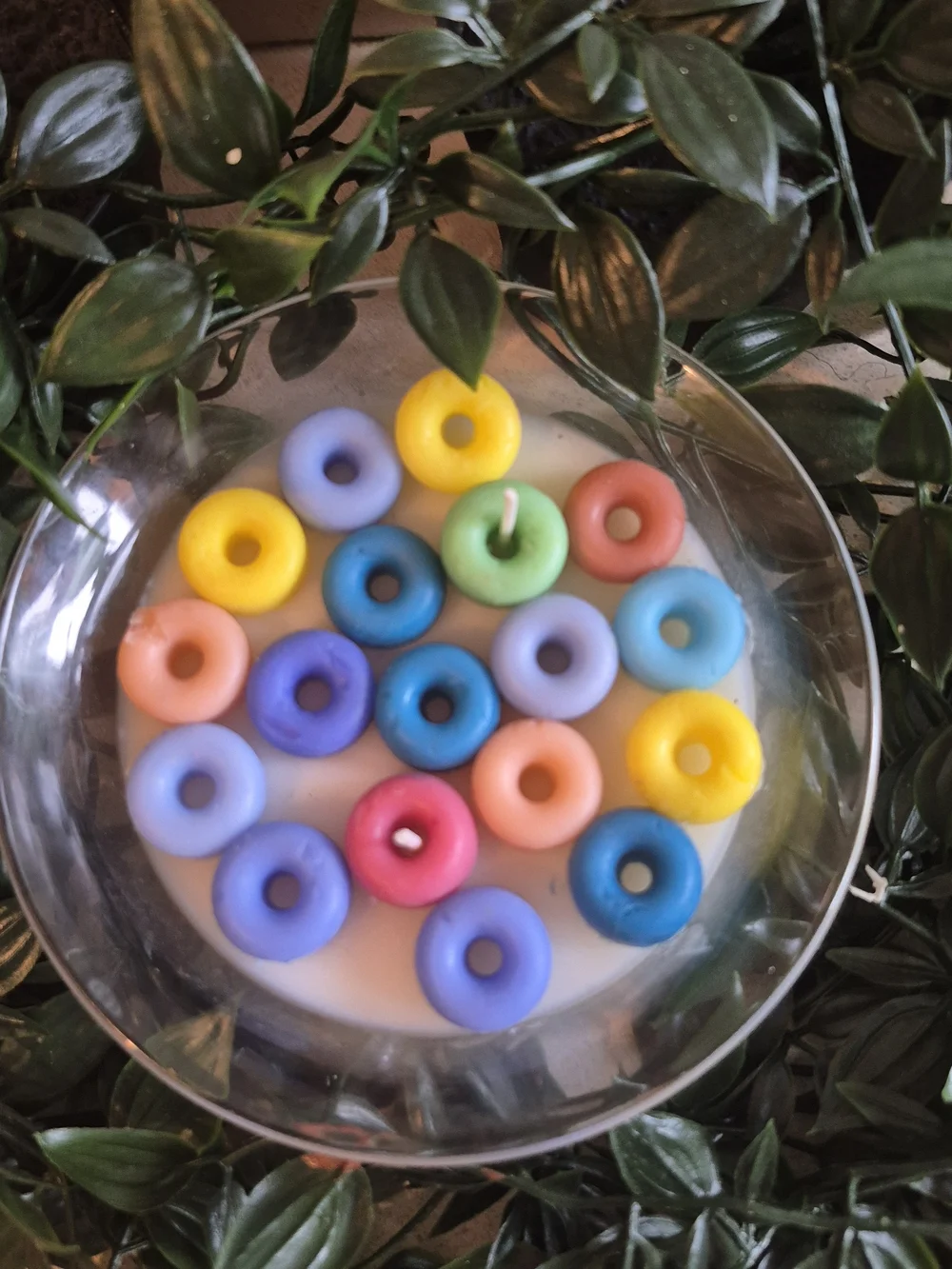 Pastel Floating Donut Candles - Multi Color Party Set